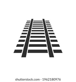 Train tracks icon design template illustration