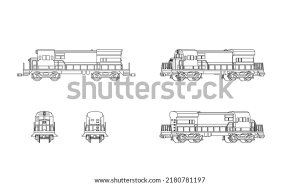  train\
wagon hand drawing and sketch black\
and