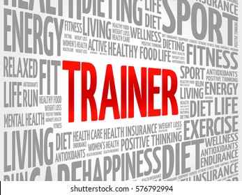 Trainer word cloud background, health concept - Powered by Shutterstock