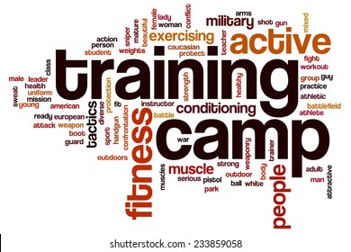 Training camp word cloud concept - Powered by Shutterstock