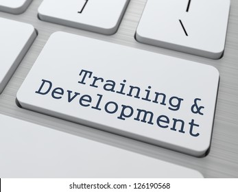 Training & Development - Button on Modern Computer Keyboard. - Powered by Shutterstock