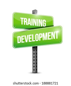 Training Development Street Sign Illustration Design Stock Illustration ...