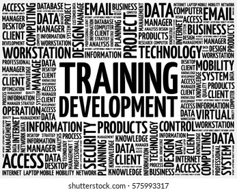 Training Development Word Cloud Concept Stock Illustration 575993317 ...