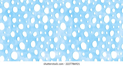 Tranquil blue seamless playful hand drawn kidult polka dot doodle fabric pattern. Cute watercolor dalmatian or leopard spots background texture. Boys birthday, baby shower or nursery wallpaper design
 - Powered by Shutterstock