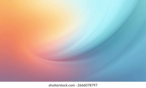 Tranquility and harmony concept with abstract soft pastel gradient swirl background for creative design and modern branding