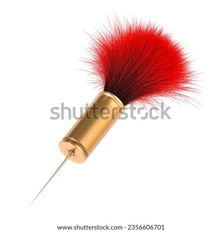 Tranquillizer dart, tranquilizer dart. 3D rendering isolated on white background