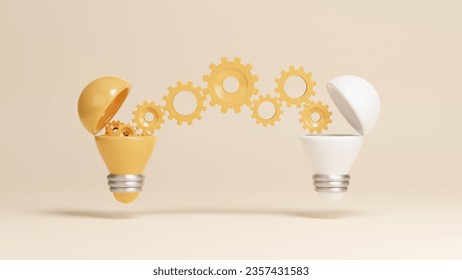 Transferring knowledge sharing concept, Sharing business ideas, brainstorming, creativity, innovation, know how, education, knowledge, experiences exchange. Brain process, learn to think. 3d render - Powered by Shutterstock