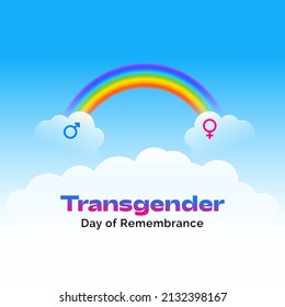 Transgender Day Of Remembrance. Rainbow Concept. Symbol.