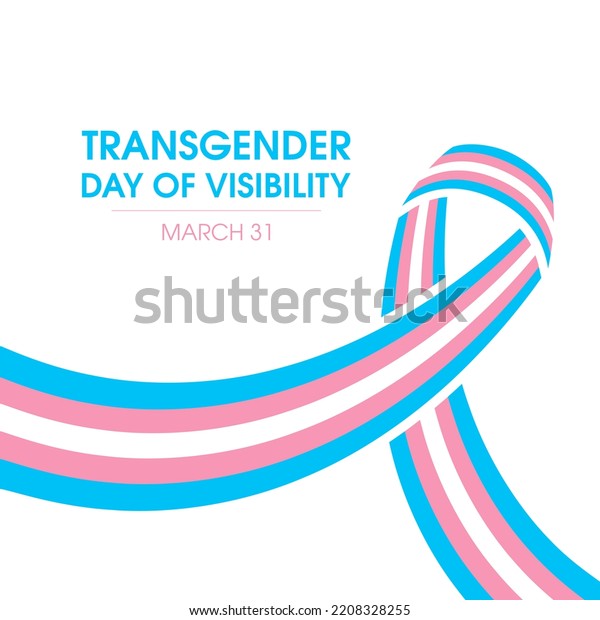 Transgender Day Visibility Illustration Transgender Awareness Stock