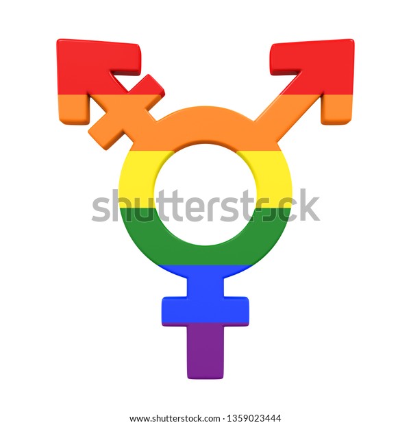 Transgender Symbol Isolated 3d Rendering Stock Illustration 1359023444