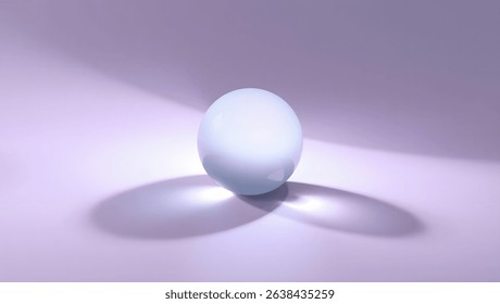 Translucent Sphere on Purple Background Minimalist Photography
