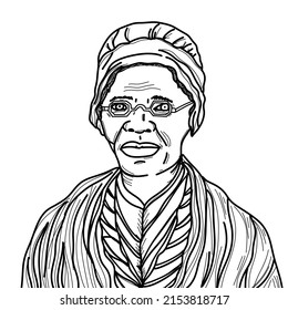 Transparent Background Line Art Drawing Of Sojourner Truth