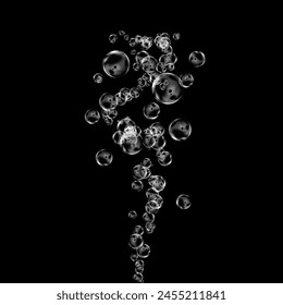 Transparent balls. Bubble on a transparent background. Soap bubbles on transparent background. Air bubbles underwater on a transparent background. Soap bubbles. Realistic soap bubbles.