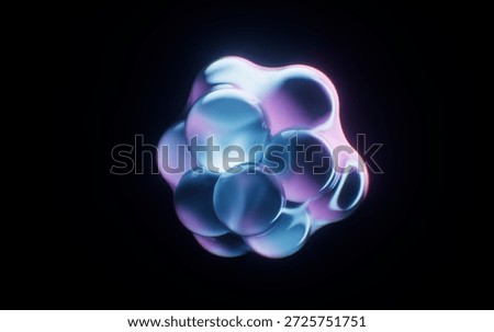 Transparent blue bubbles background, 3d rendering. 3D illustration.