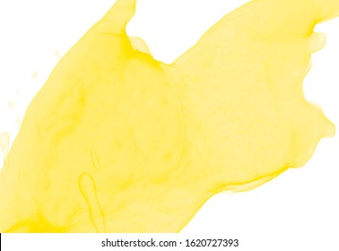 Transparent creativity, yellow Ink are amazingly bright, luminous, translucent, free-flowing, and dry quickly. Abstract artwork. Trendy natural pattern, luxury art.