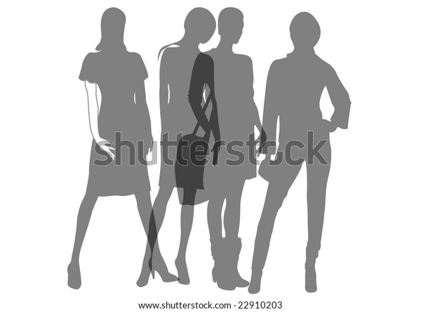 Transparent Female Mannequins Stock Illustration 22910203