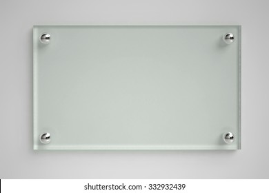 Transparent Glass Board On The Wall