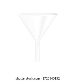 Transparent Laboratory Funnel Isolated On White Stock Illustration ...