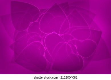 A Transparent Opaque Heart Shape Flower Pattern Overlay Holiday Background