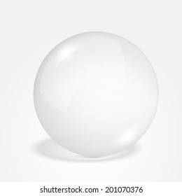 Transparent Sphere On Gray Background