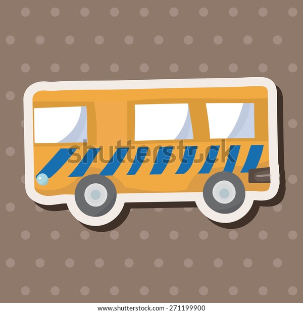 transportation bus, cartoon\
stickers\
icon