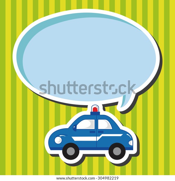 transportation police\
car, cartoon speech\
icon