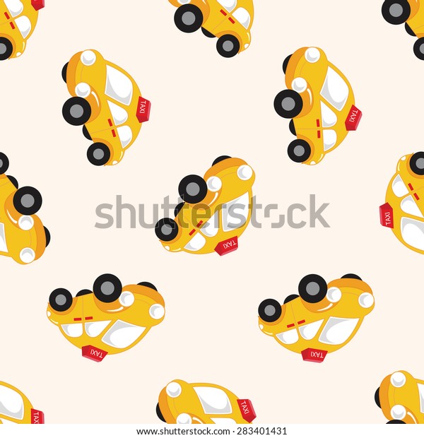 transportation\
taxi , cartoon seamless pattern\
background