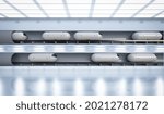 Transportation technology with 3d rendering high speed automation trains in tunnels
