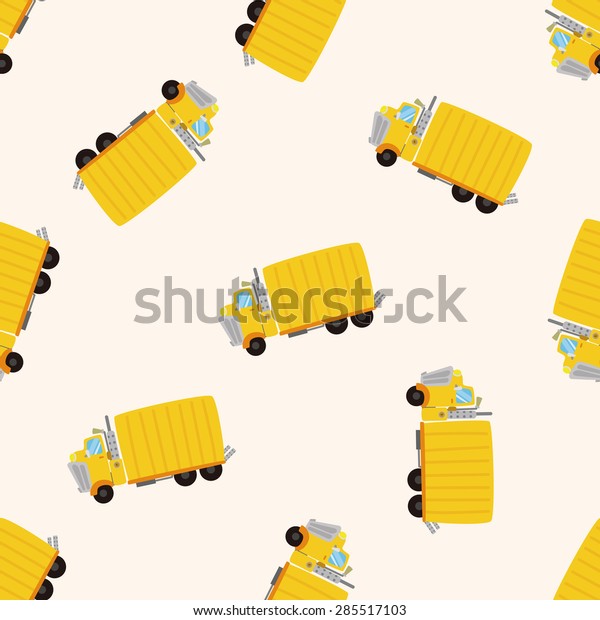 transportation truck , cartoon seamless\
pattern\
background