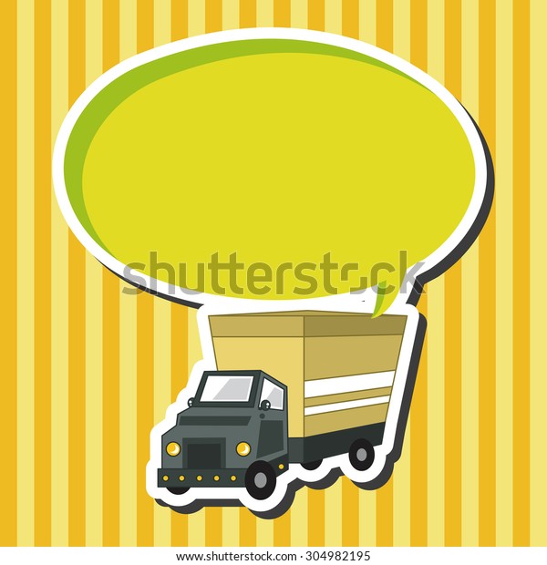transportation truck, cartoon\
speech\
icon