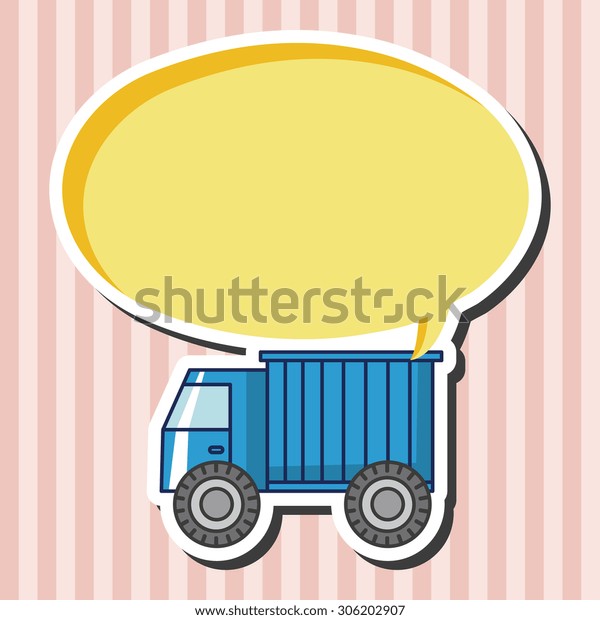 transportation truck, cartoon\
speech\
icon