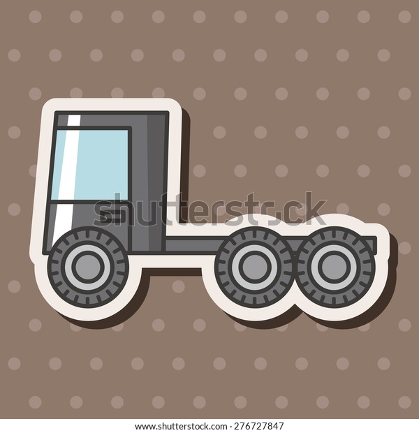 transportation truck ,\
cartoon sticker\
icon