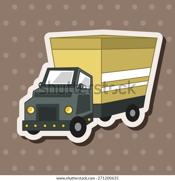 transportation truck,\
cartoon stickers\
icon