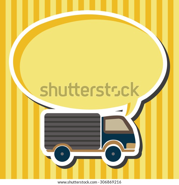 Transportation truck icon\
cartoon speech\
icon