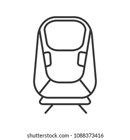 Transrapid Linear Icon. Thin Line Illustration. Maglev. High Speed Monorail Train. Contour Symbol. Raster Isolated Outline Drawing