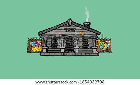 Trap house - Rap background 
