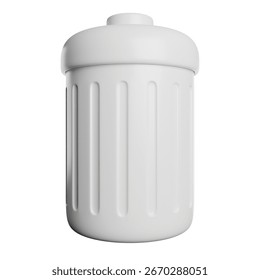 Trash Bin Dustbin 3D Rendering Icon Illustration