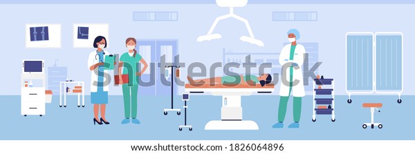 Traumatology Surgery Illustration Cartoon Flat Medical Stock ...