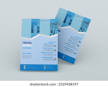 Travel Agency Flyer, Business Flyer Design, Brochure, Corporate, Professional, Print Template, Stationary, Flyer Template, Modern - Powered by Shutterstock