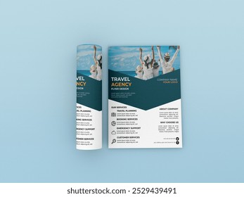 Travel Agency Flyer, Business Flyer Design, Brochure, Corporate, Professional, Print Template, Stationary, Flyer Template - Powered by Shutterstock