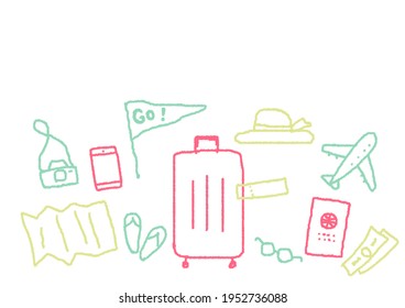 Travel Hand Drawn Line Art Illustration