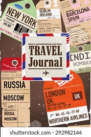 Travel Journal With Airline Tickets.