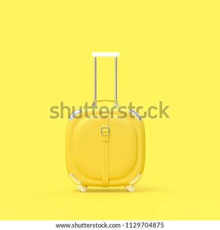 pastel yellow suitcase