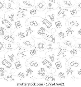 Travel World Background Travel Pattern Elements Stock Illustration ...