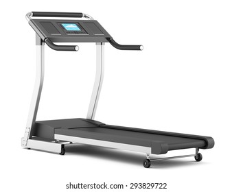 Treadmill Isolated On White Background