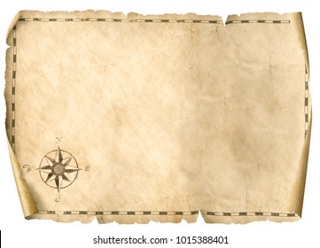 treasure blank map isolated background 3d illustration