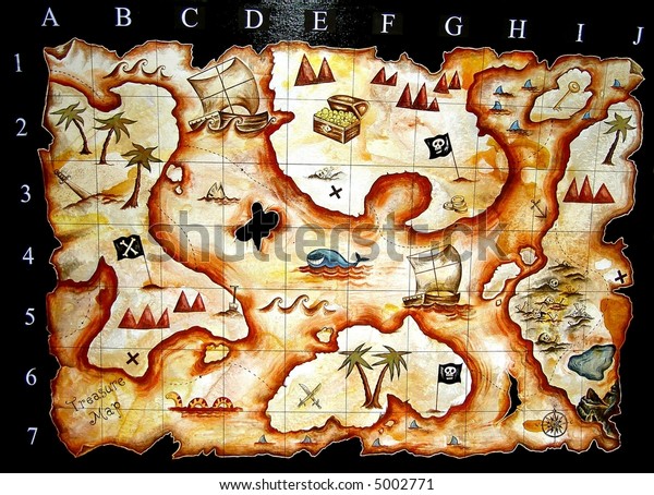 treasure map game stock illustration 5002771