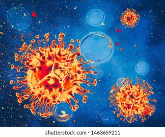 Treating Viral Infection. Antiviral Drugs And Cures 3d Rendering.