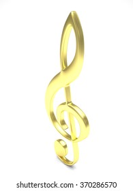 treble clef 3d on white