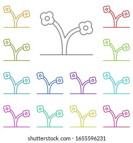 Tree  joshua multi color icon  Simple thin line  outline tree icons for ui   ux  website mobile application white background